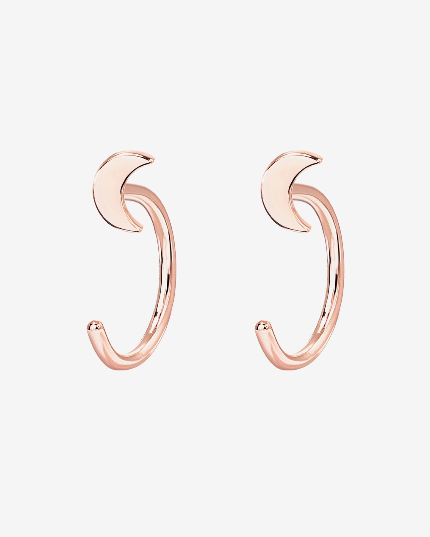 Moon Half Hoop Huggies