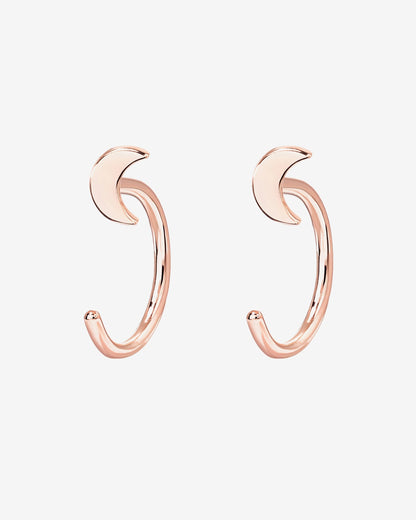 Moon Half Hoop Huggies