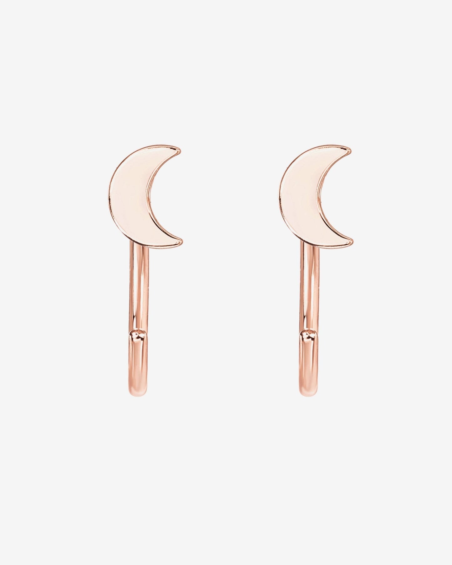 Moon Half Hoop Huggies