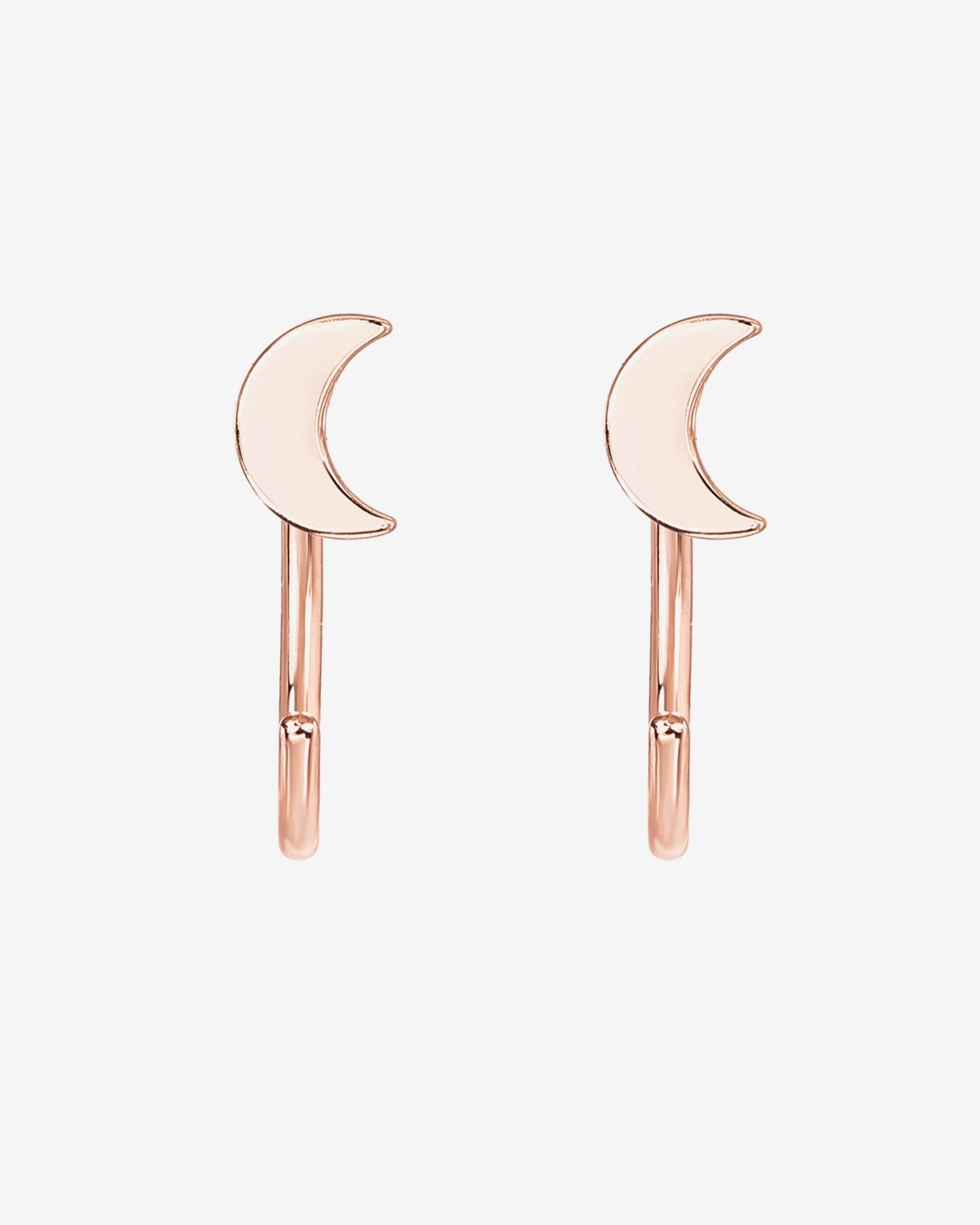 Moon Half Hoop Huggies
