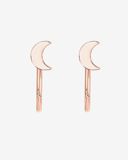 Moon Half Hoop Huggies