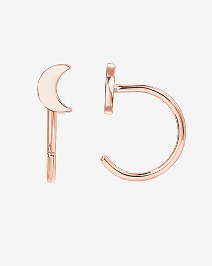 Moon Half Hoop Huggies