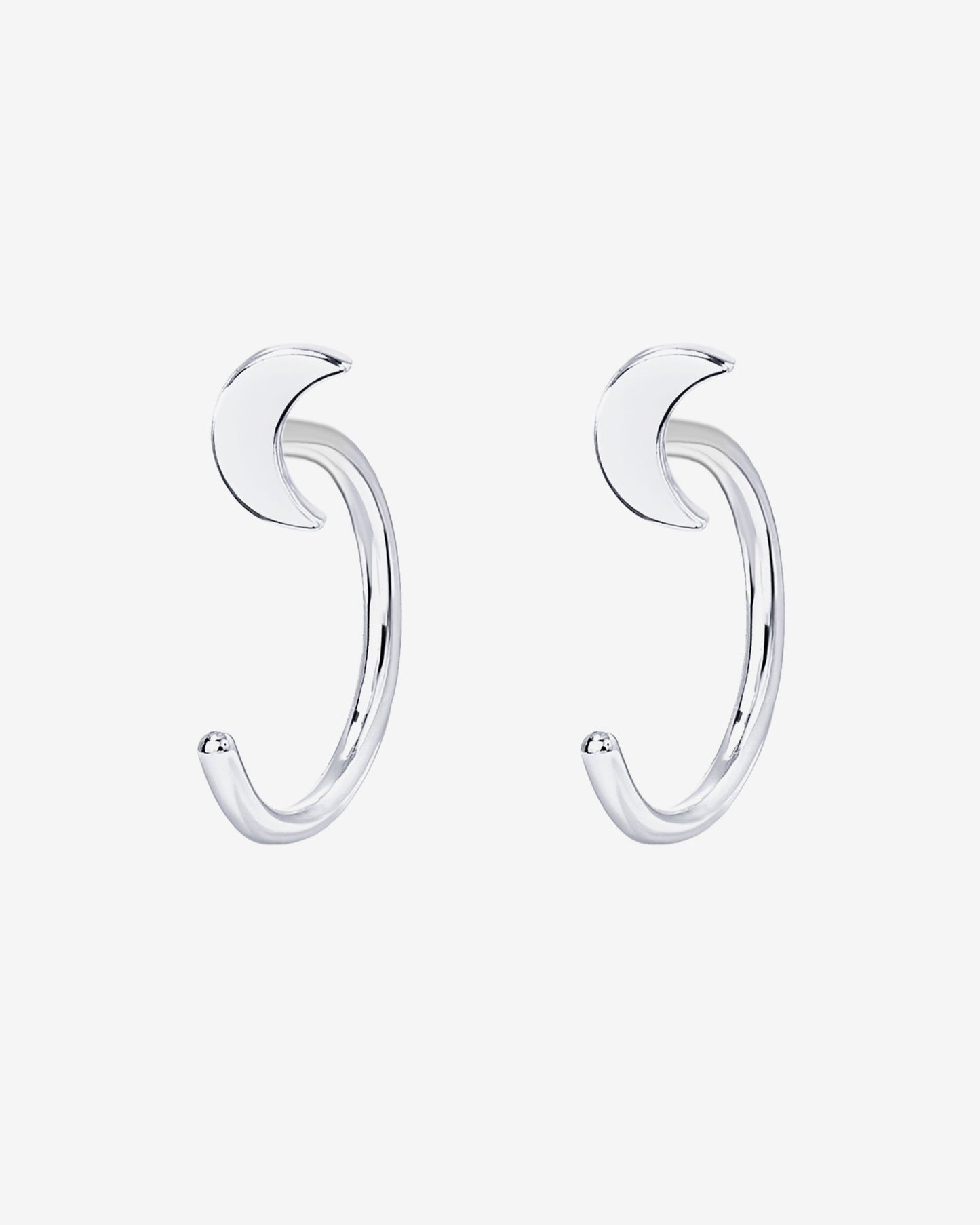 Moon Half Hoop Huggies
