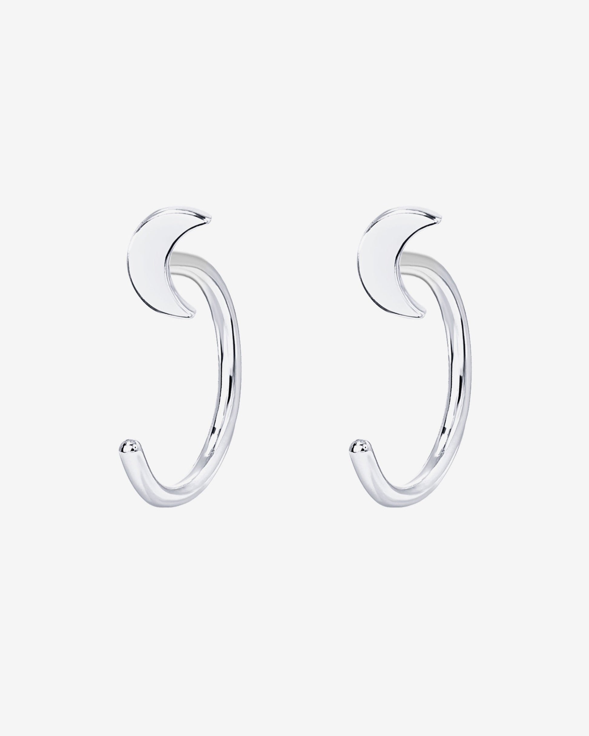 Moon Half Hoop Huggies