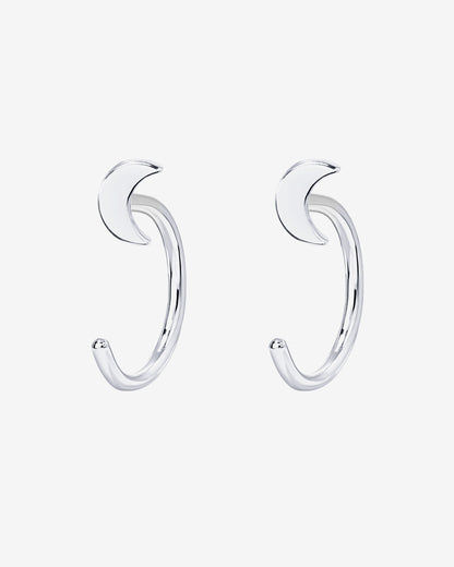 Moon Half Hoop Huggies