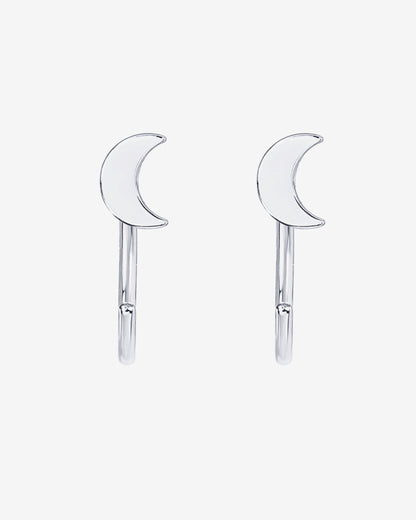 Moon Half Hoop Huggies