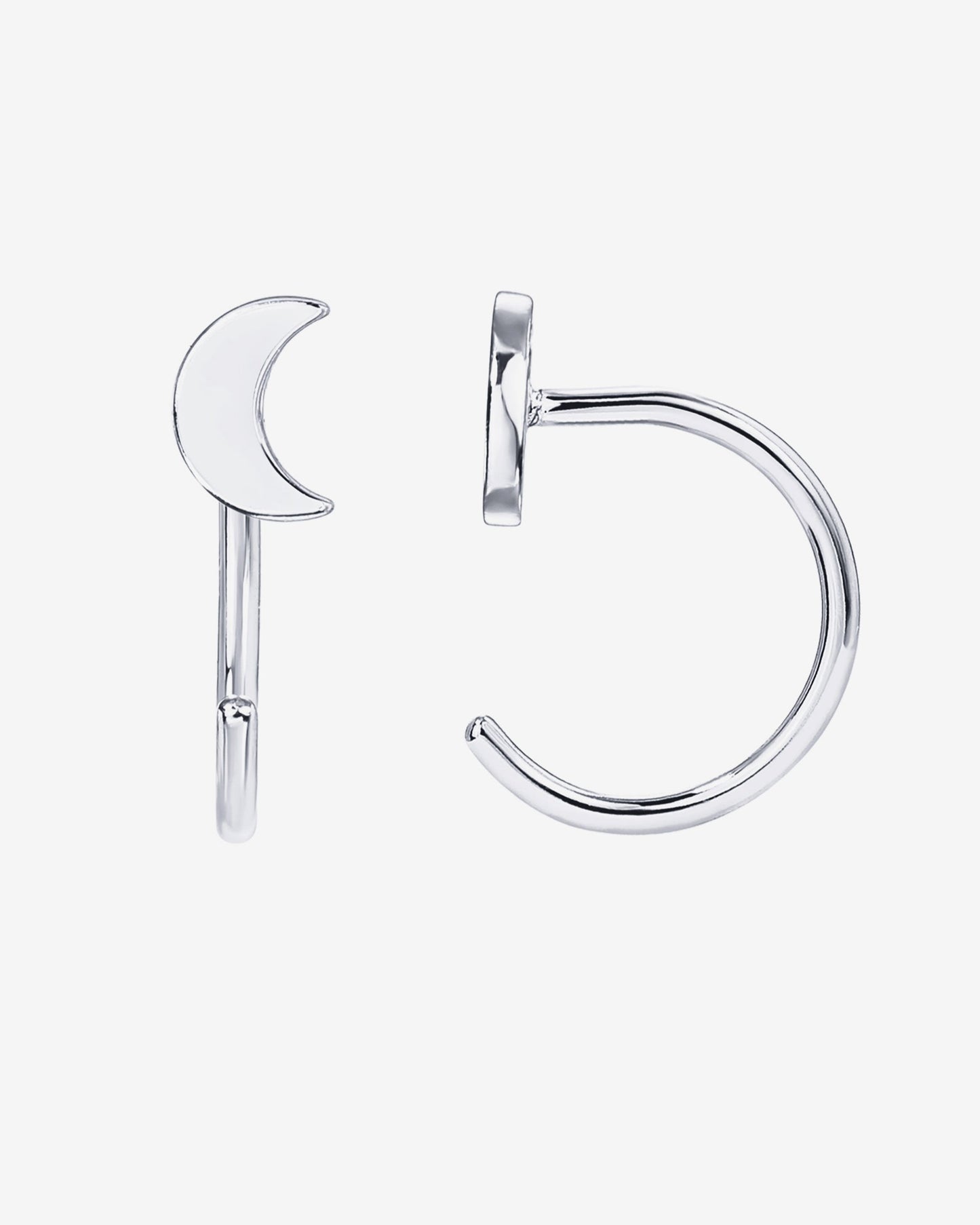 Moon Half Hoop Huggies