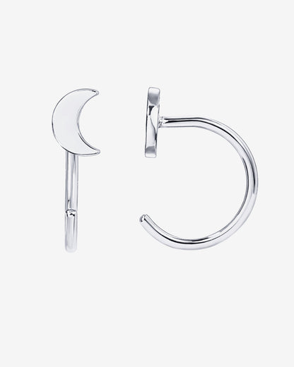 Moon Half Hoop Huggies