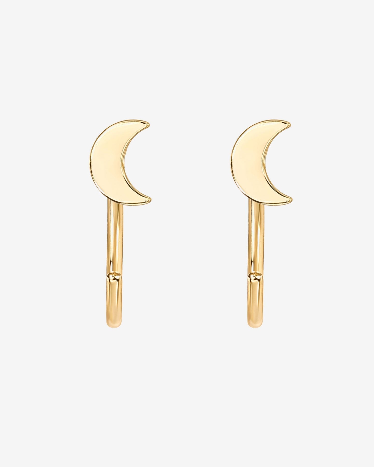 Moon Half Hoop Huggies