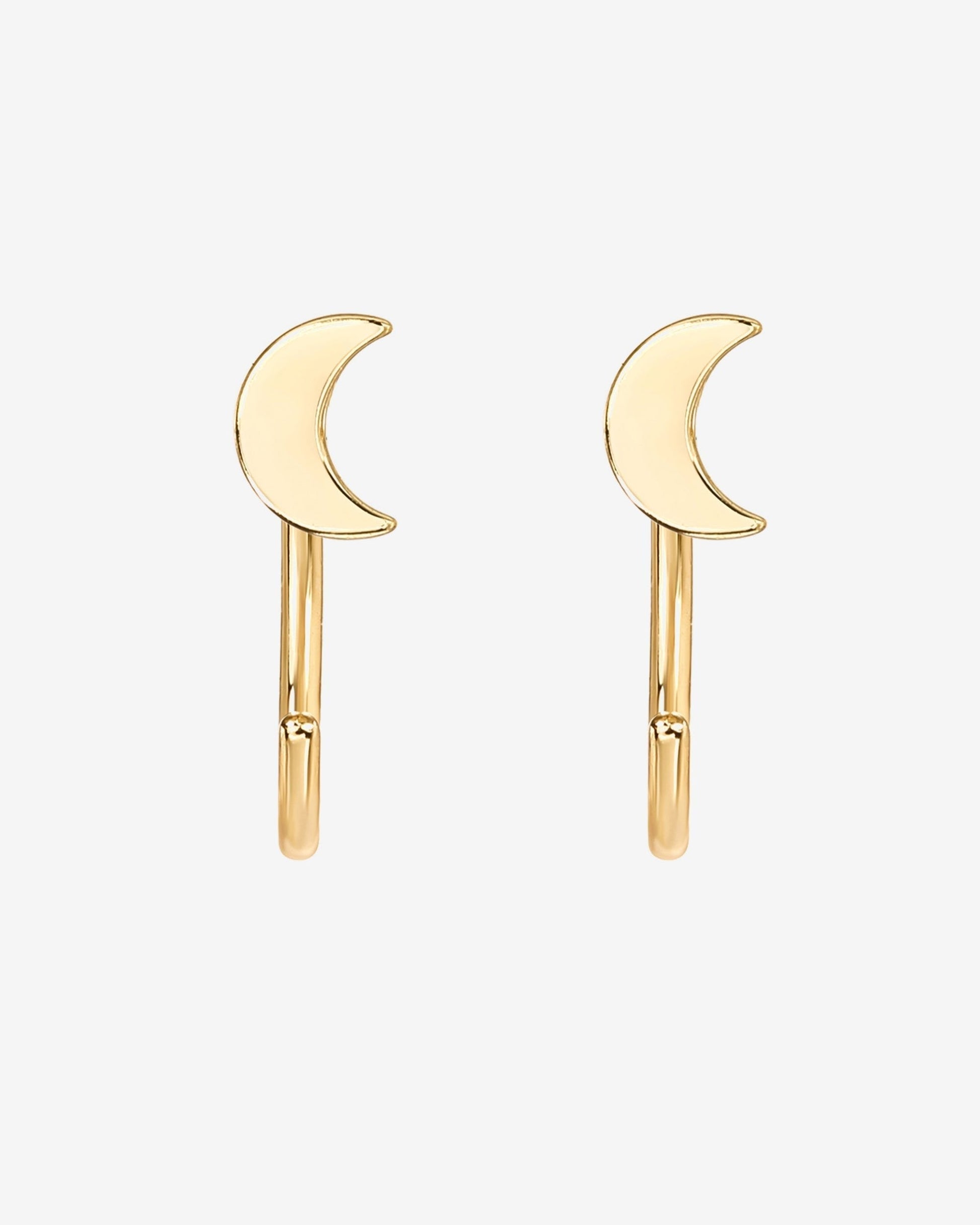 Moon Half Hoop Huggies
