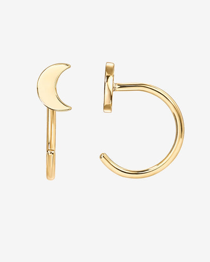 Moon Half Hoop Huggies