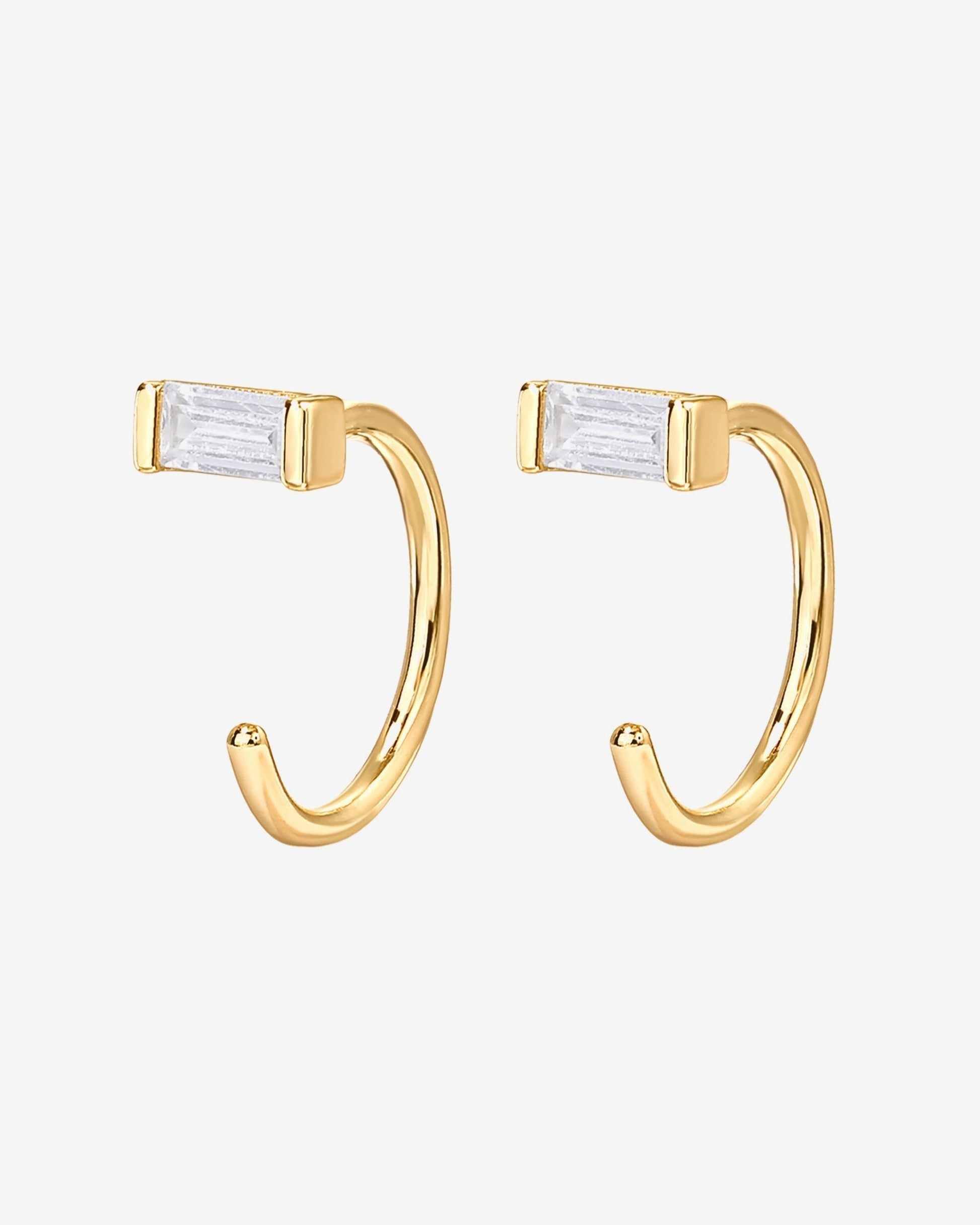 Baguette Half Hoop Huggie