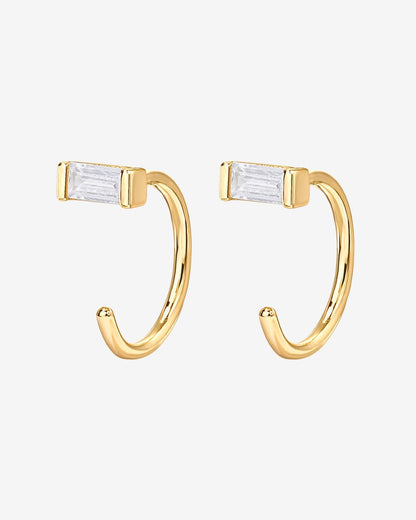 Baguette Half Hoop Huggie