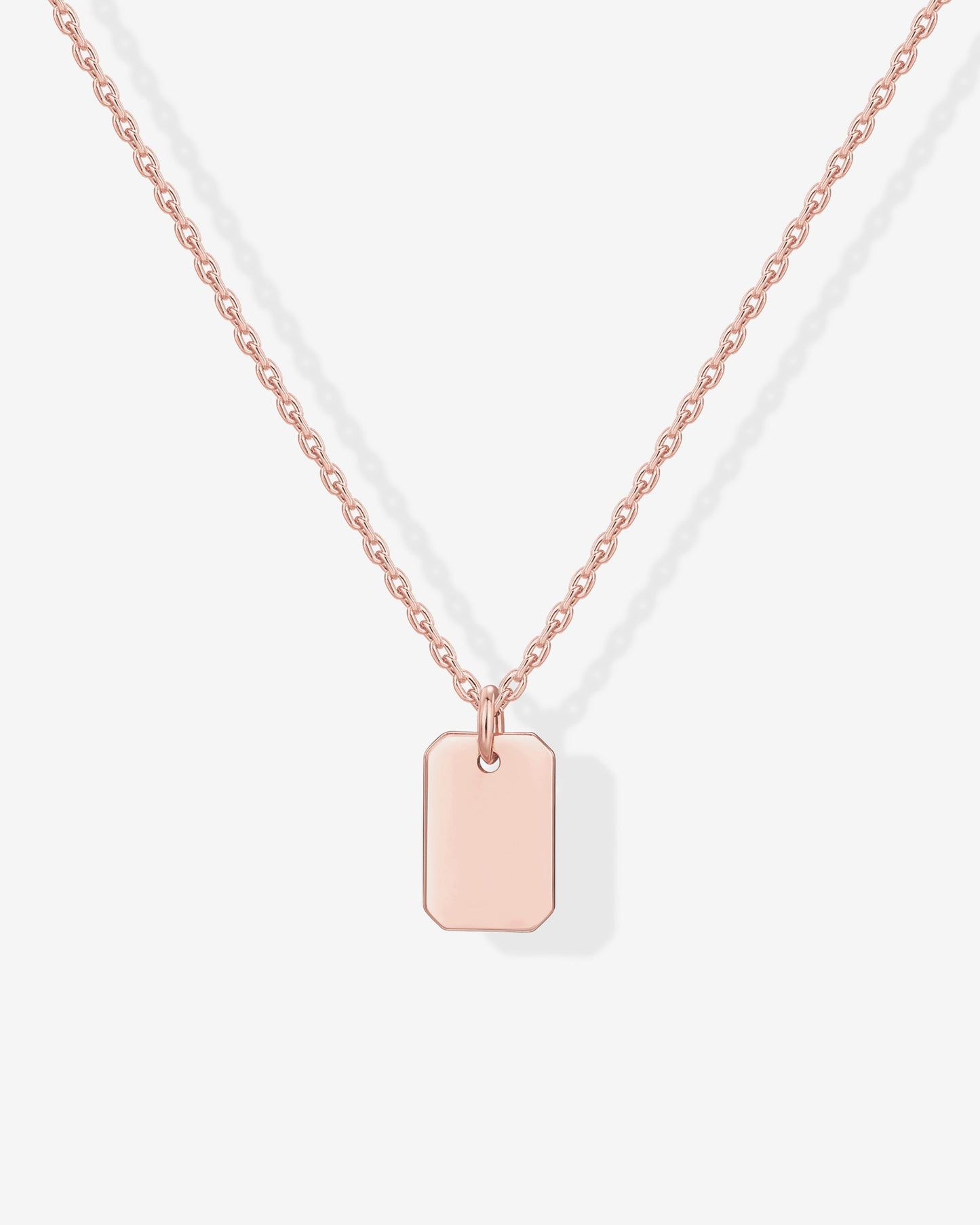 Layered Dog Tag Pendant Necklace