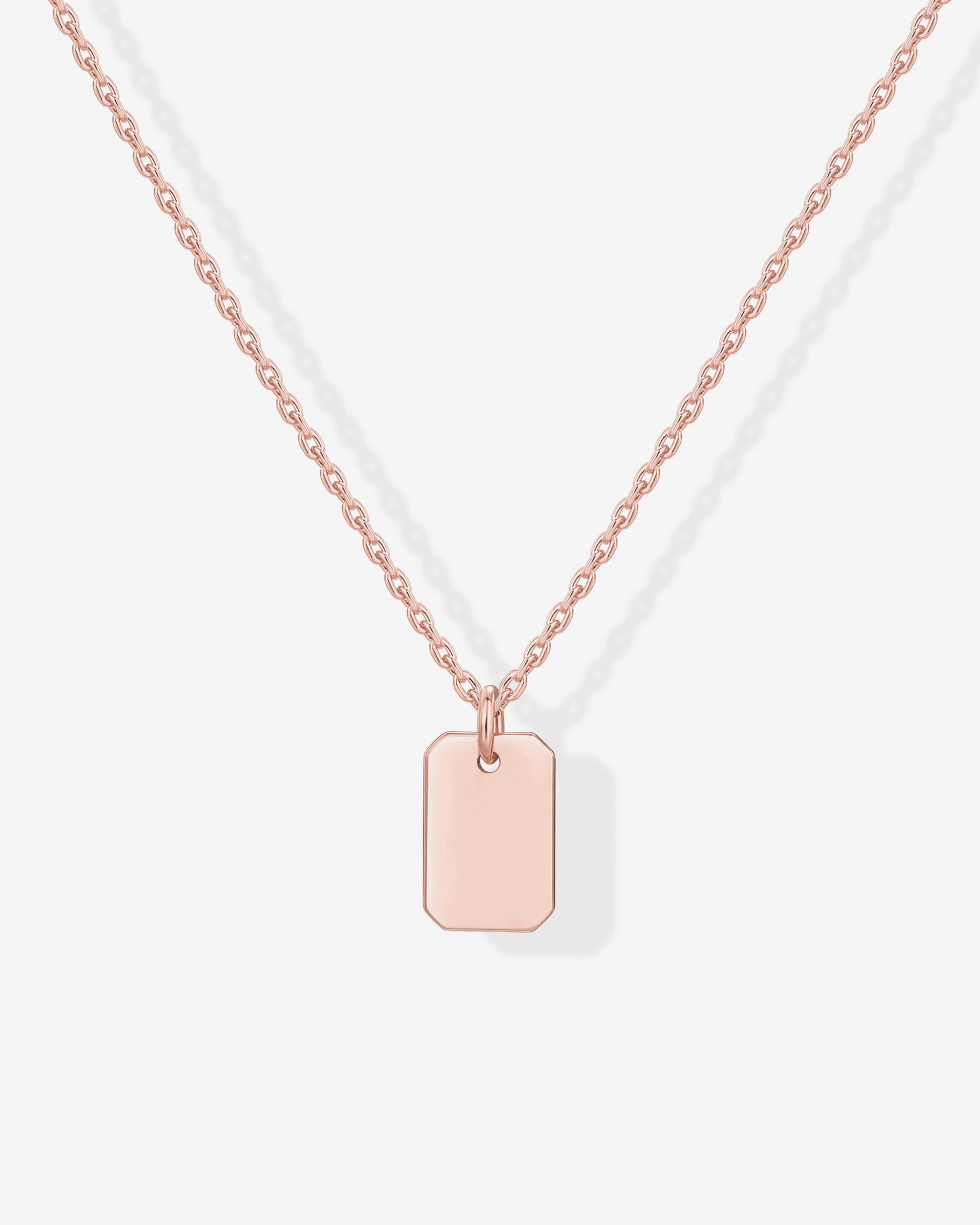 Layered Dog Tag Pendant Necklace