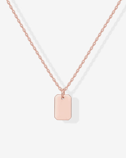 Layered Dog Tag Pendant Necklace