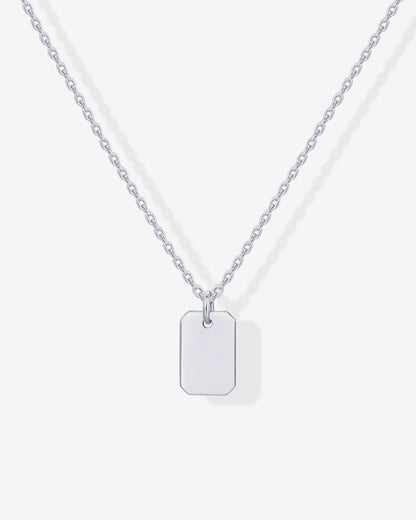 Layered Dog Tag Pendant Necklace