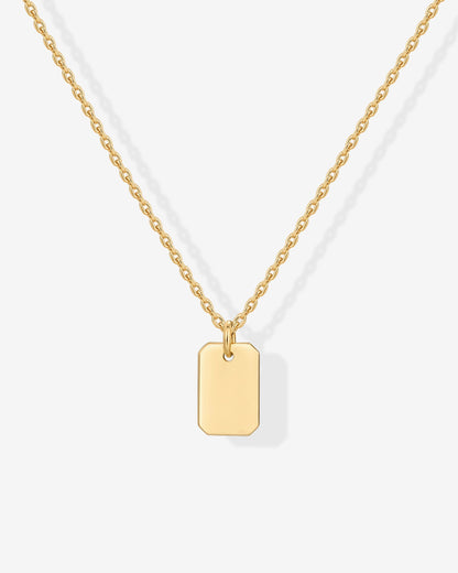Layered Dog Tag Pendant Necklace