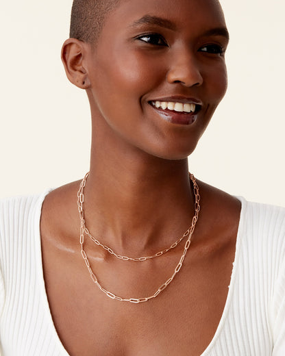 Layered Paperclip Necklace