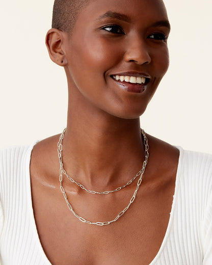 Layered Paperclip Necklace