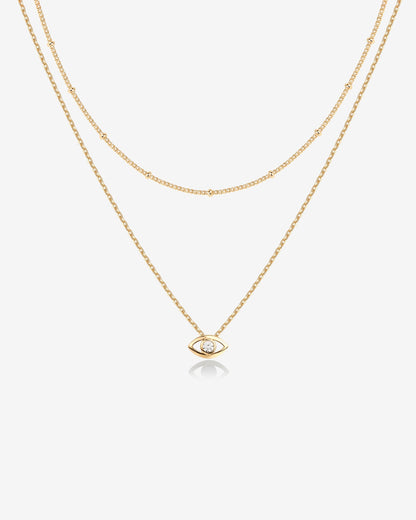 Layered Evil Eye Necklace