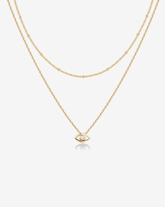 Layered Evil Eye Necklace