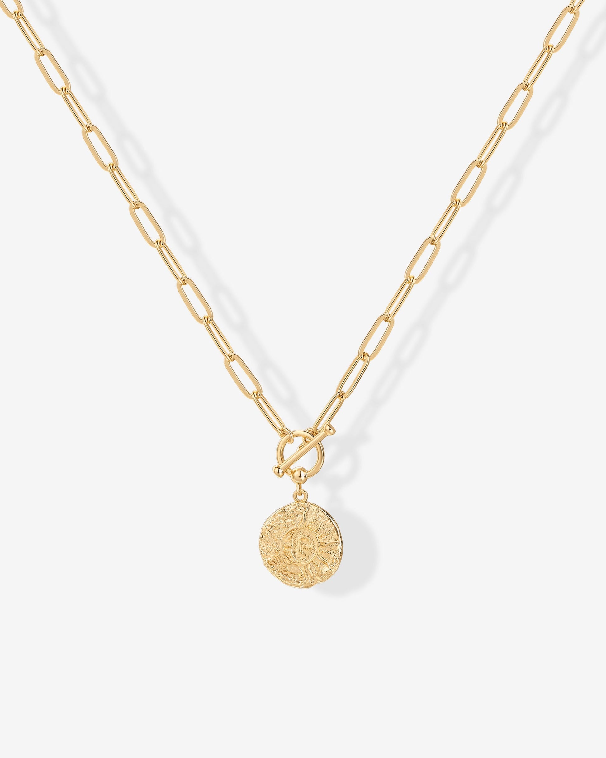 Layered Pendant Paperclip Necklace