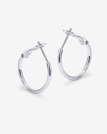 Clasp Back Thin Hoops