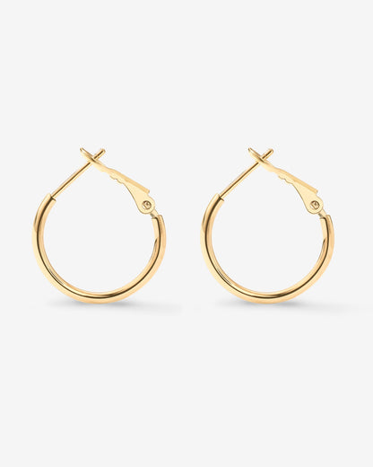 Clasp Back Thin Hoops