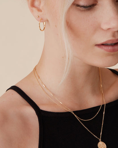 Clasp Back Thin Hoops