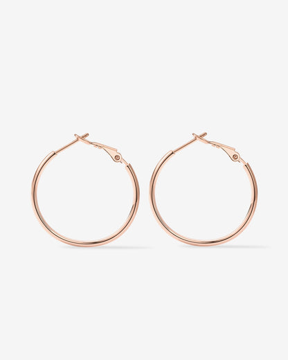 Clasp Back Thin Hoops