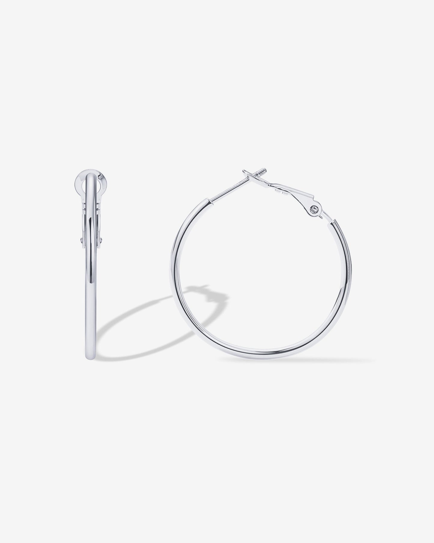Clasp Back Thin Hoops