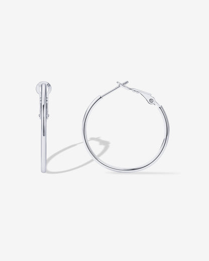 Clasp Back Thin Hoops