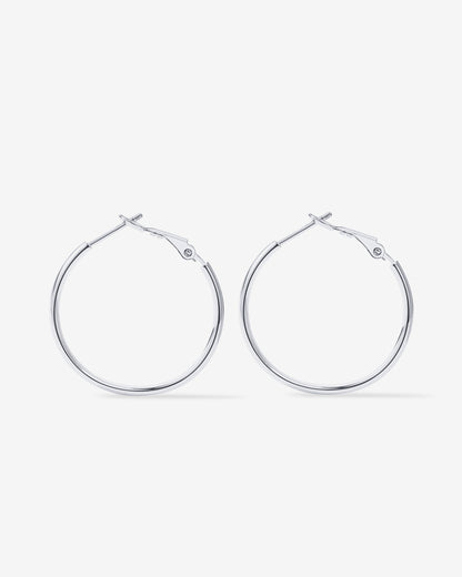 Clasp Back Thin Hoops