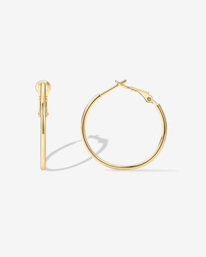 Clasp Back Thin Hoops
