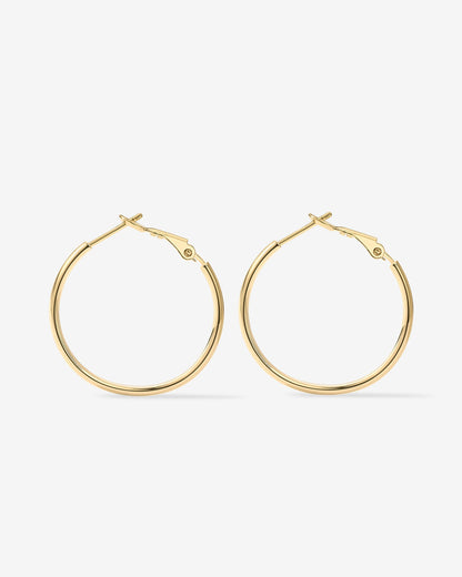 Clasp Back Thin Hoops