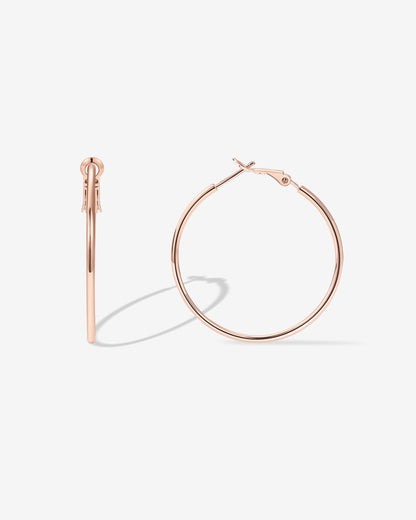 Clasp Back Thin Hoops