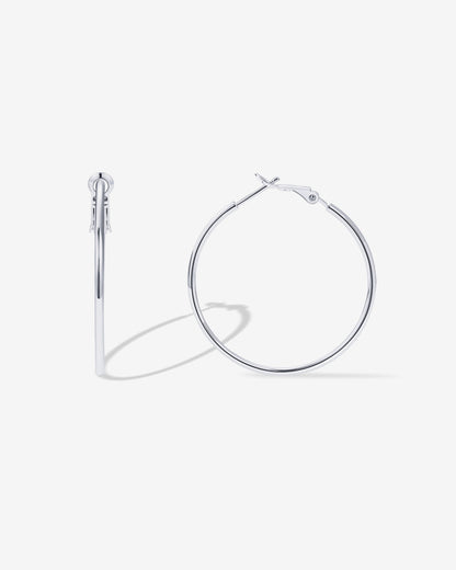 Clasp Back Thin Hoops