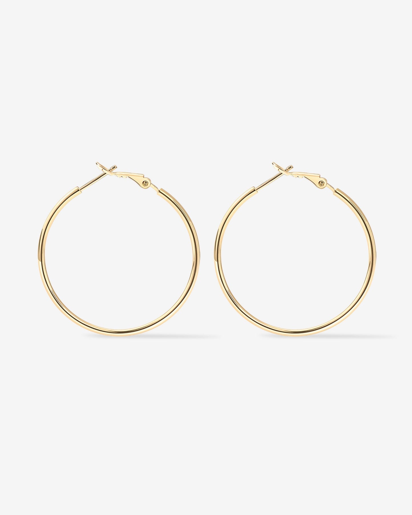 Clasp Back Thin Hoops