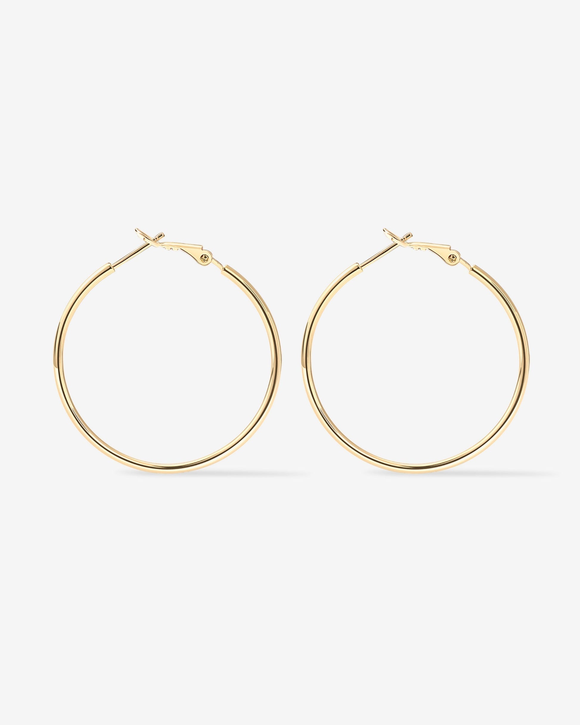 Clasp Back Thin Hoops