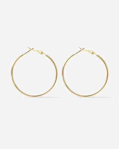 Clasp Back Thin Hoops