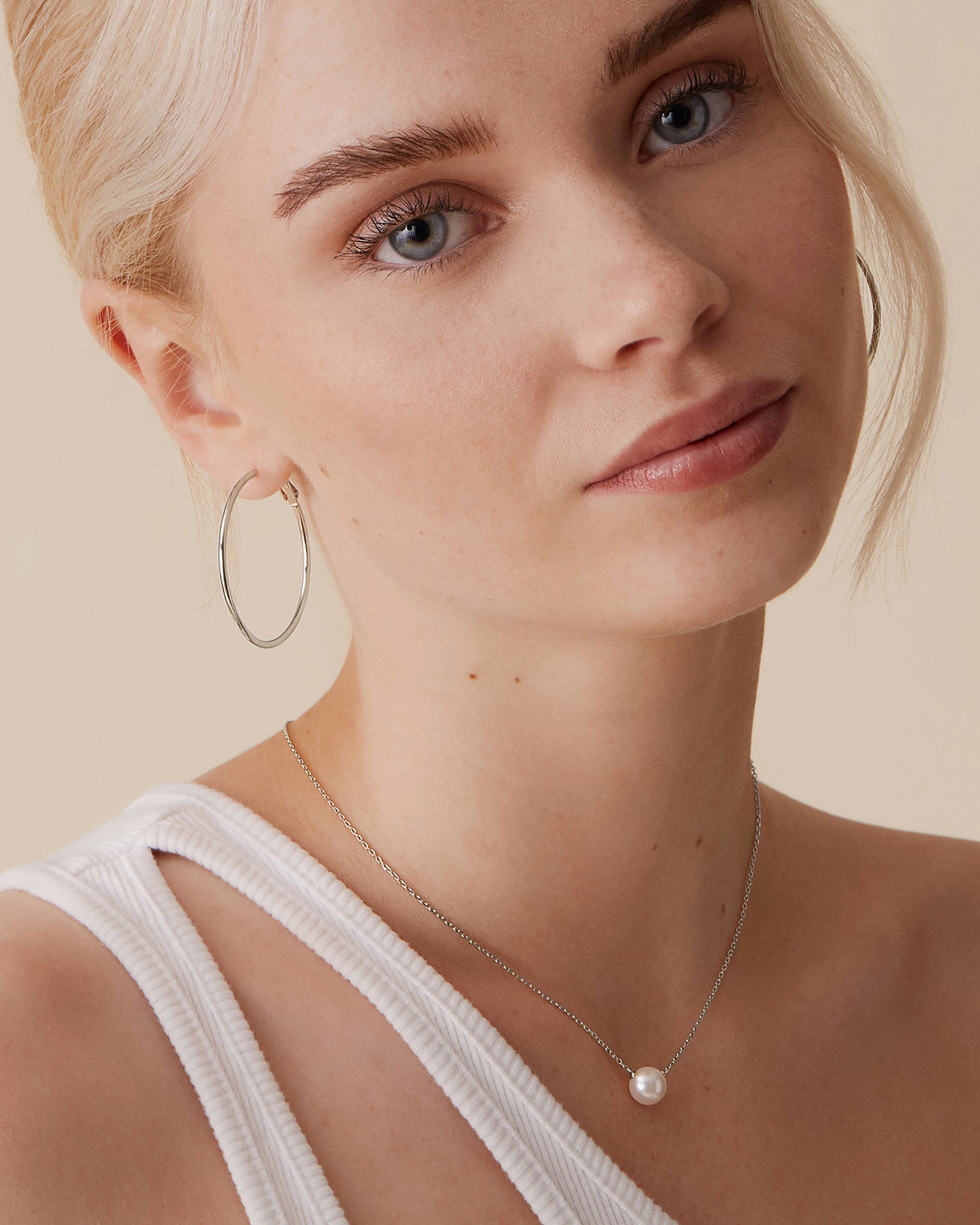 Clasp Back Thin Hoops