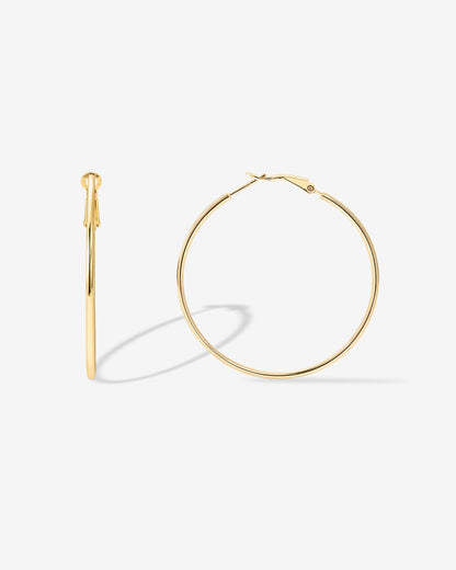 Clasp Back Thin Hoops