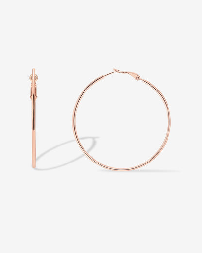Clasp Back Thin Hoops