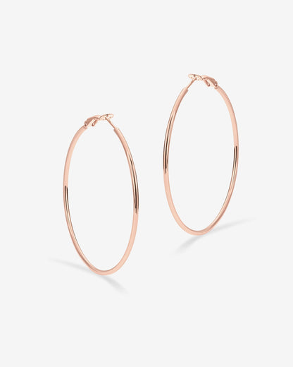 Clasp Back Thin Hoops