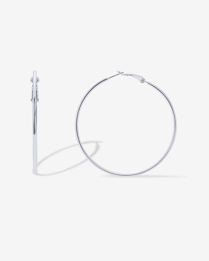 Clasp Back Thin Hoops