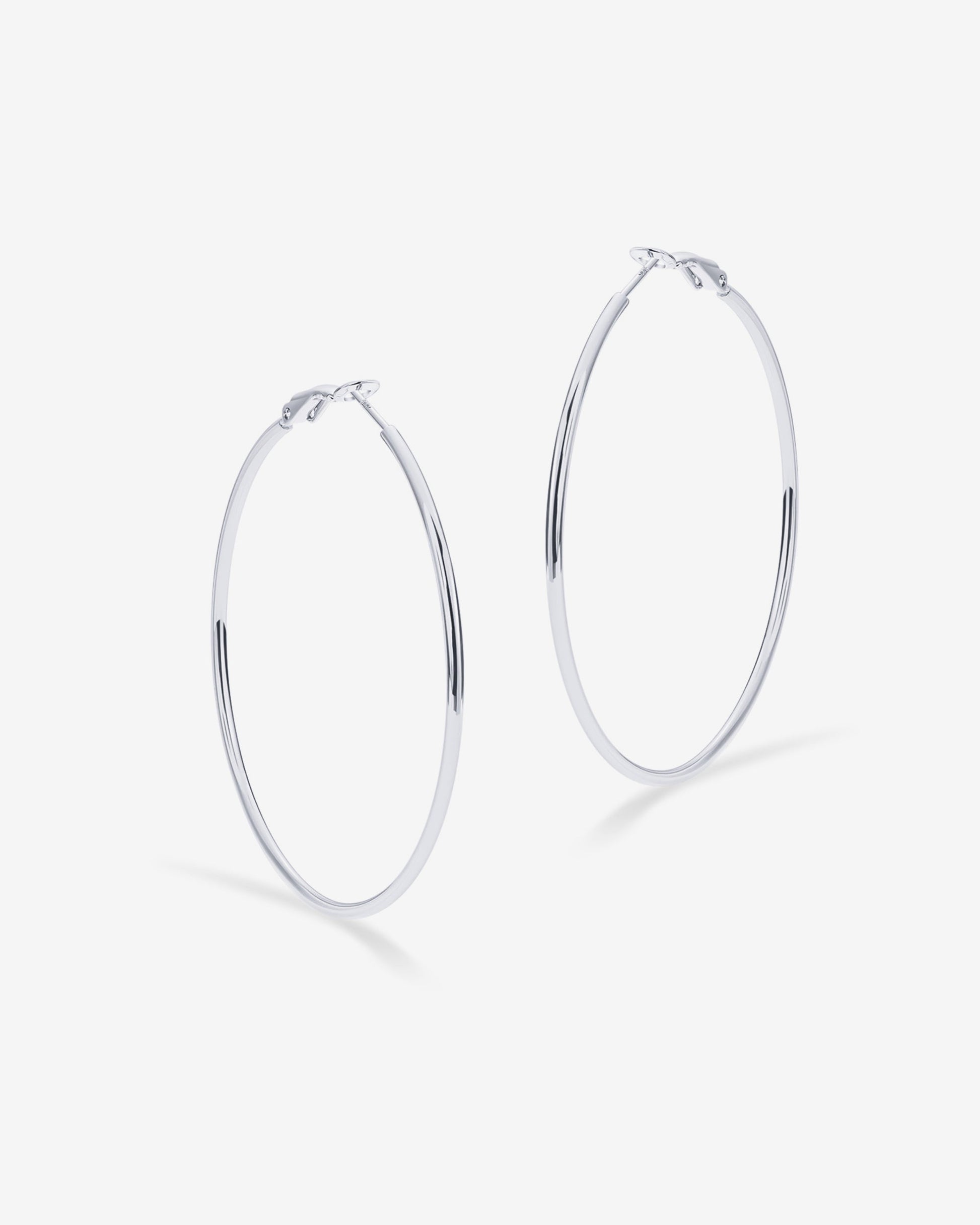 Clasp Back Thin Hoops