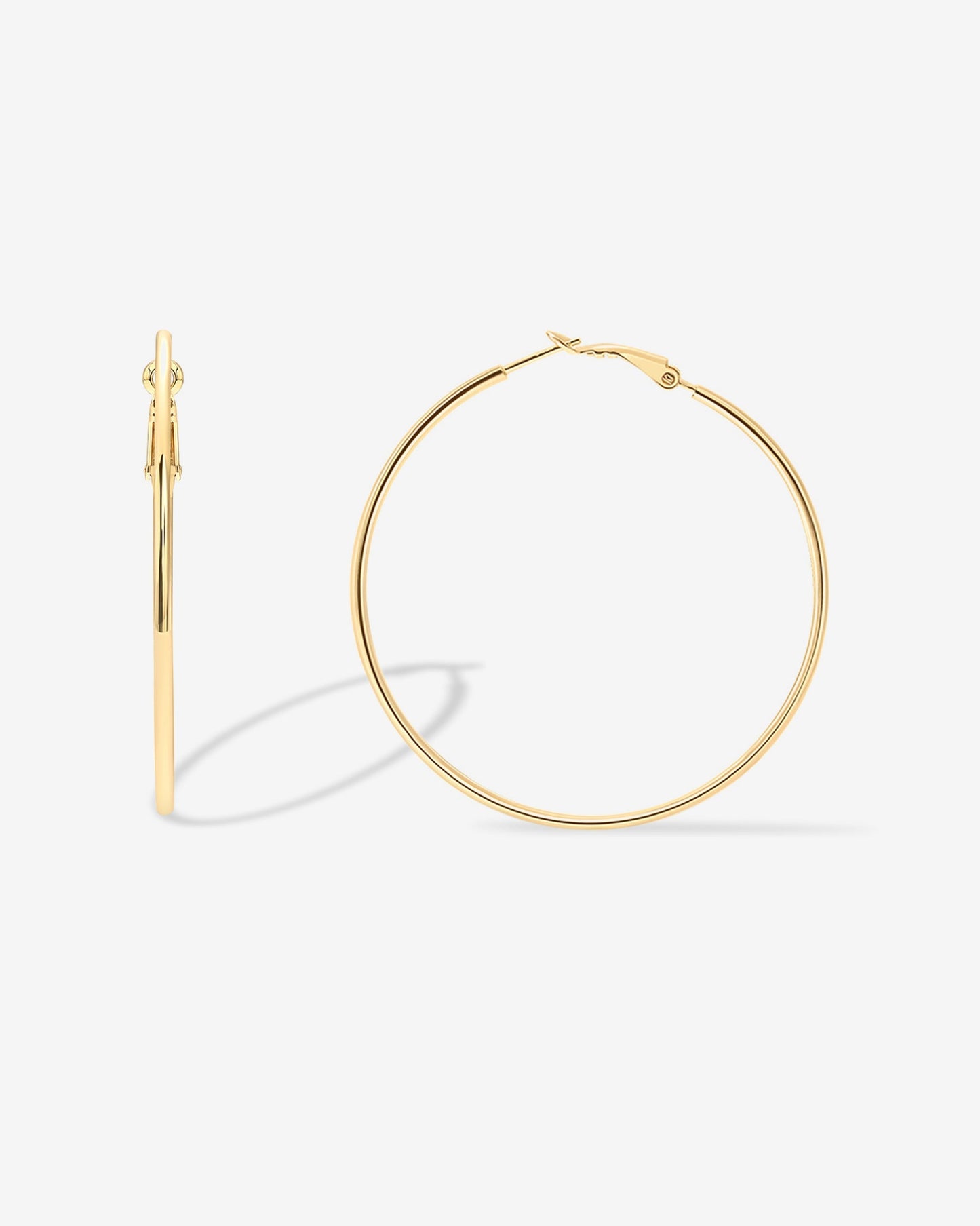 Clasp Back Thin Hoops