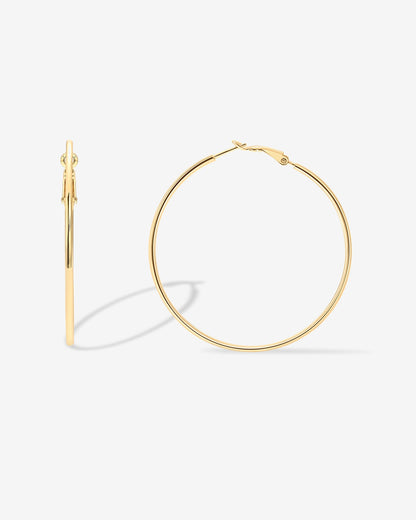 Clasp Back Thin Hoops