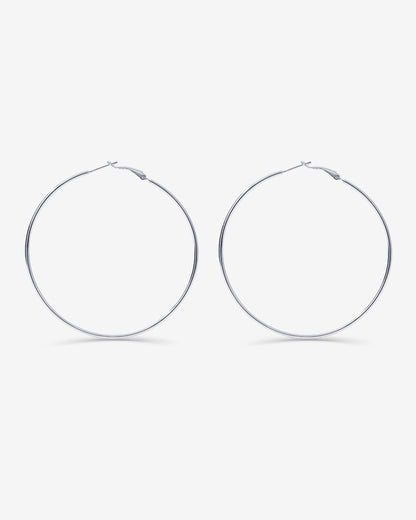 Clasp Back Thin Hoops